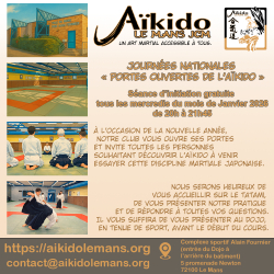 Portes ouvertes de l'Aïkido au Mans en Janvier 2026